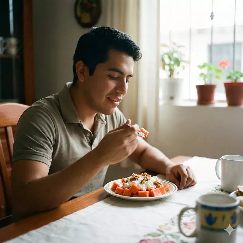 Comiendo fruta a pesar del azúcar
