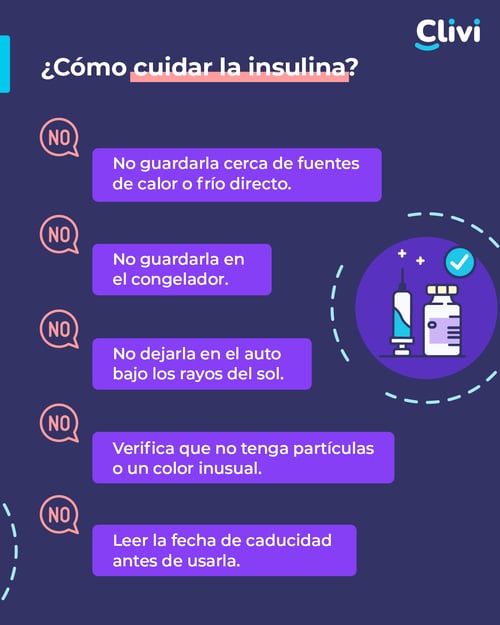 Inofgrafía de cómo cuidar la insulina