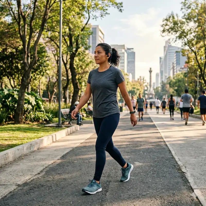 Mujer cambiando su estilo de vida para mostrar