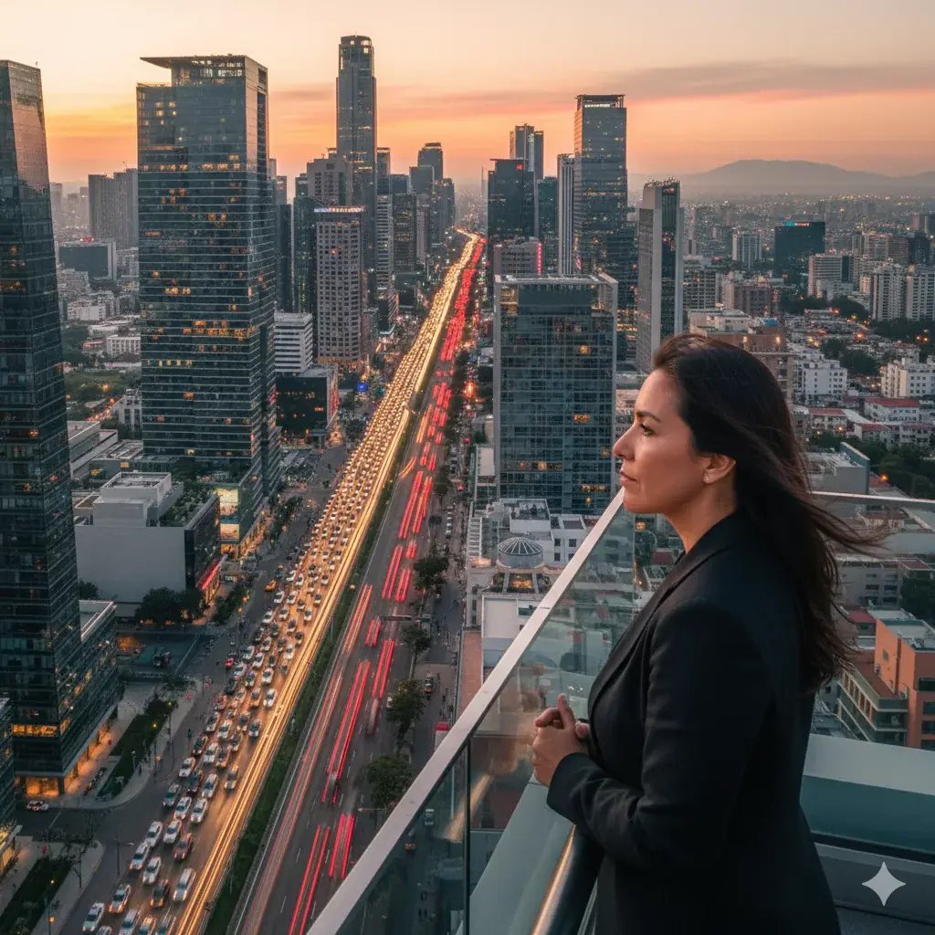 Mujer empoderada para cambiar su aspecto