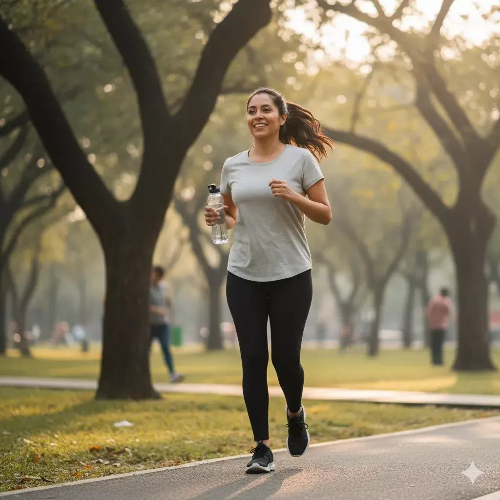 Mujer que está tratando bajar sus triglicéridos