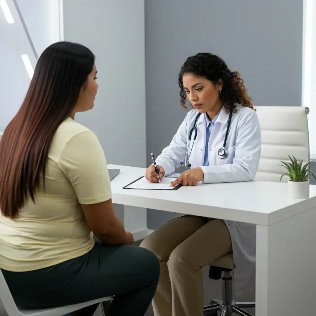 Paciente y médico en consulta