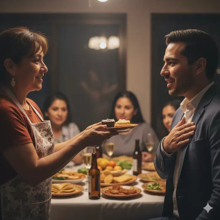 Rechazando un alimento con respeto