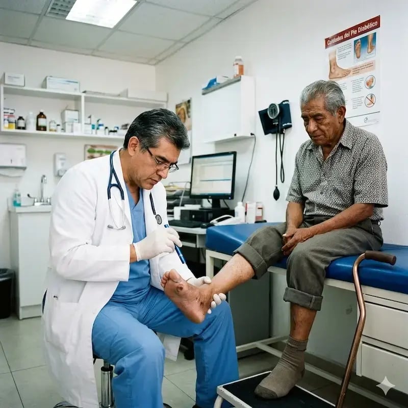Revisión de pie diabético