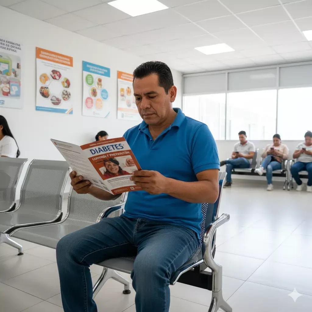 Paciente mexicano tratándose la diabetes