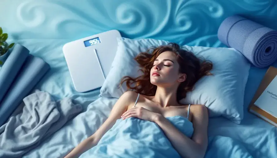 Imagen conceptual de dormir bien y bajar de peso