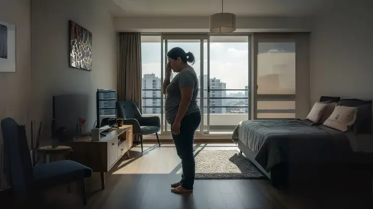 Persona lamentándose por el rebote tras dosis de medicamento